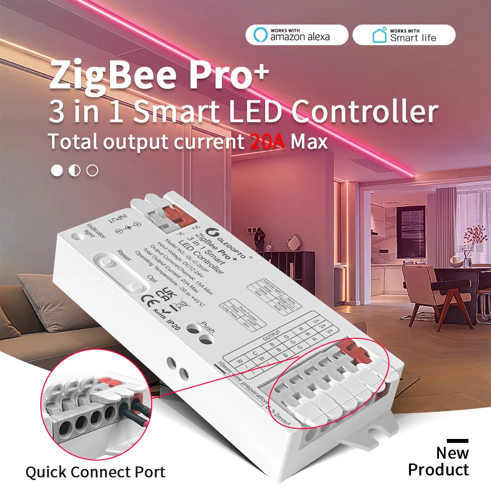 Zigbee Coordinator Stick - GLEDOPTO-tira de luces LED ZigBee Pro